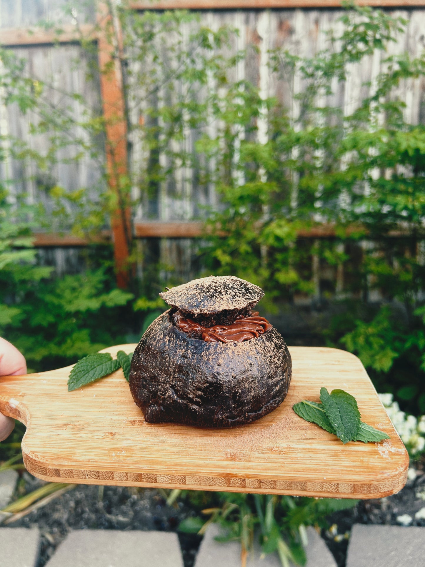 Nutella Mousse filled Dark Chocolate Buns